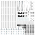 Fence Post Other 52 pcs Silver 3.2 x 3.2 x 88.5 cm Steel 3350270