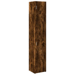 Slim Storage Cabinet Smoked Oak 40x42.5x225 cm Engineered Wood 3281277