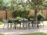 Garden Dining Set 7 pcs Anthracite Powder-Coated Steel 3379287