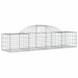 Arched Gabion Baskets 4 pcs 200x50x40/60 cm Galvanised Iron 3146259