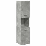 4 Piece Bathroom Furniture Set Concrete Grey Engineered Wood 3324866