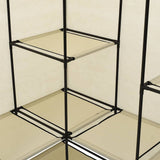 282451 Corner Wardrobe Cream 130x87x169 cm