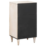 Sideboard with Storage White 40 x 33.5 x 75 cm Solid Mango Wood 4018392
