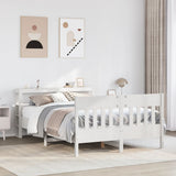 Bed Frame without Mattress White 160x200 cm Solid Wood Pine 3306259
