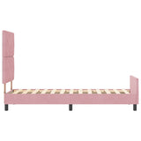 ZNTS Bed Frame Pink 80x200 cm Velvet 3344974