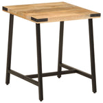 ZNTS Side Table 45x45x50 cm Solid Wood Mango and Iron 372734
