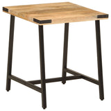 ZNTS Side Table 45x45x50 cm Solid Wood Mango and Iron 372734