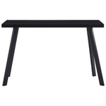 ZNTS Dining Table Black 120x60x75 cm Tempered Glass 281872