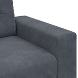 Sofa Set with Cushion 3 pcs Grey 221 x 78 x 80 cm Velvet 3324640