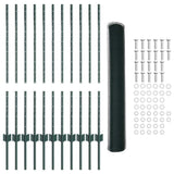 Welded Wire Fence 25 x 1 m PVC-Coated Steel Green Mesh 3336716