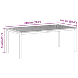 Dining Set Brown Solid Acacia wood, PE Rattan, Powder-Coated Steel 3067877