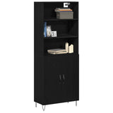 Highboard 2 pcs Black Oak Engineered Wood 3333093