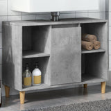 Bathroom Cabinet Concrete Grey 80x33x60 cm Engineered Wood 857132