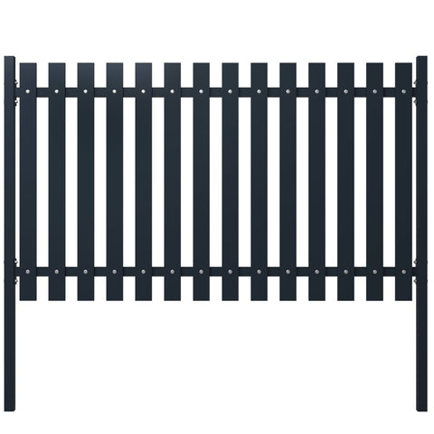 Fence Panel Anthracite 178x75 cm Powder-coated Steel 146470