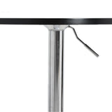 ZNTS Bar Table Black 50x50x90 cm Engineered Wood and Chromed Steel 4007191