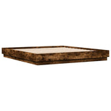 Bed Frame without Mattress Smoked Oak 200x200 cm 3209832