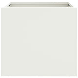 Planters 2 pcs White 32x30x29 cm Steel 841538