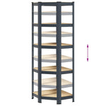 ZNTS 5-Layer Corner Shelf Anthracite Steel&Engineered Wood 4016946