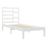 Bed Frame without Mattress White Solid Wood 90x200 cm 3105781