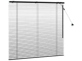 Venetian Blind Black 105 x 130 cm 35 mm Solid Paulownia Wood 42015467