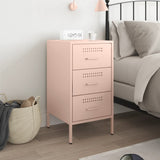 Bedside Cabinet Pink 36x39x68 cm Steel 843080