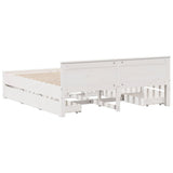 Bed Frame without Mattress with Headboard White 180x200 cm Super King Solid Wood Pine 3308757