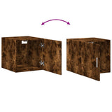 Slim Storage Cabinet Smoked Oak 40x42.5x225 cm Engineered Wood 3281284