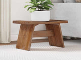 Stool Natural 40 x 25 x 31 cm Mahogany Wood 42012397