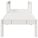 Sun Lounger White 199.5x62x55 cm Solid Wood Pine 832539