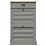 Shoe Cabinet VIGO 60x35x96 cm Grey Solid Wood Pine 353171