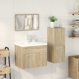 4 Piece Bathroom Furniture Set Sonoma Oak Engineered Wood 3325027
