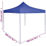 Professional Folding Party Tent 2x2 m Steel Blue 48877