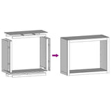 Firewood Rack 100x40x80 cm Stainless Steel 850979