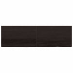 Table Top Dark Brown 200x60x cm Treated Solid Wood Oak 3156462