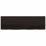 Table Top Dark Brown 200x60x cm Treated Solid Wood Oak 3156462