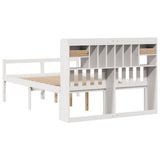Bookcase Bed without Mattress White 160x200 cm Solid Wood Pine 3322060