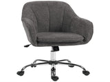 Velvet-Feel Office Chair - Grey T3398P424990