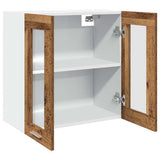 Kitchen Wall Cabinet Lyon with Glass Door Old Wood 60x31x60 cm 856167