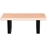 Basin Shelf Wall Mounted Steel and Solid Wood Oak 3302555