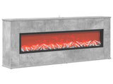 Electric Fireplace Concrete 114 x 18 x 58.5 cm Engineered wood 8021058