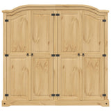 Wardrobe "Corona" 194x52x186 cm Solid Wood Pine 4012162