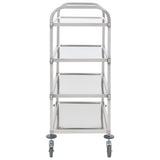 4-Tier Kitchen Trolley 107x55x125 cm Stainless Steel 50916