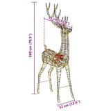 3D Reindeer with 250 LEDs Warm white 180 cm Rattan 42019060