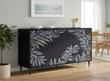 Sideboard DOKKUM Black Oak 102 x 33 x 76 cm Engineered Wood 8006977