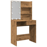Dressing Table with LED Artisan Oak 74.5x40x141 cm 857022