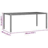 Garden Dining Set 7 pcs Black Poly rattan 3334905