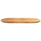 Table Top Light Brown 100x50x2 cm Solid Wood Oak Oval 4009070