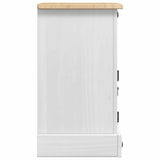 Bedside Table Corona White 35 x 32.5 x 58 cm Solid Pine Wood 42021183