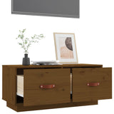 TV Cabinet Honey Brown 80x34x35 cm Solid Wood Pine 818243