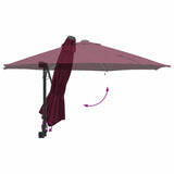 Garden Parasol Manual Bordeaux Red 248 x 248 x 148 cm 42003247